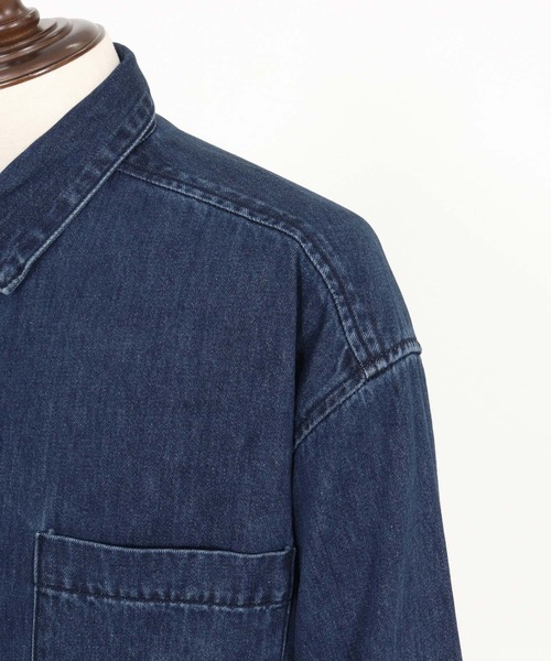 CAMBIO（カンビオ）の「ms6153- Fly Front Denim Shirts 比翼デニムシャツ（シャツ/ブラウス・メンズ・インディゴブルー・S/M/L）」の12枚目の写真