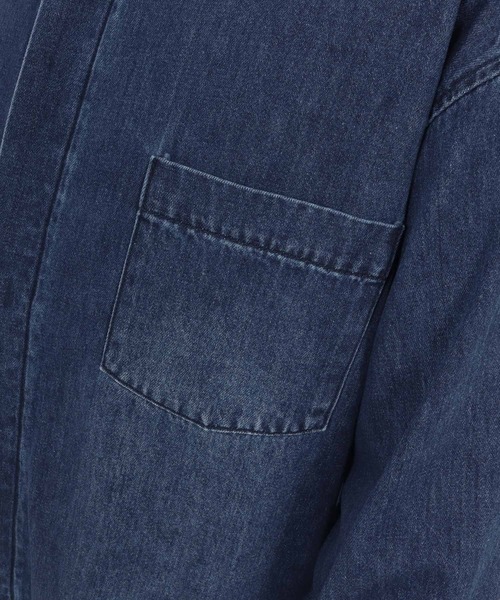 CAMBIO（カンビオ）の「ms6153- Fly Front Denim Shirts 比翼デニムシャツ（シャツ/ブラウス・メンズ・インディゴブルー・S/M/L）」の13枚目の写真