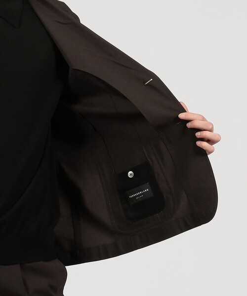 TOMORROWLAND （トゥモローランド）の「ウールナイロン シングルブレステッド 2Bジャケット V.B.CANONICO（テーラードジャケット・メンズ・ブラウン・XS/S/M/L）」の9枚目の写真