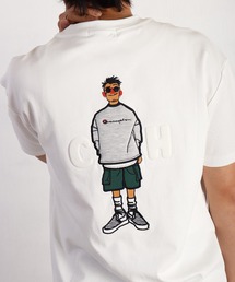 WESTSEA（ウエストシー）の「刺繍キャラ × 立体ロゴ バックデザイン 半袖Ｔ（Tシャツ/カットソー）」