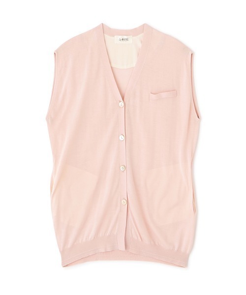 ETRE TOKYO（エトレトウキョウ）の「SANTEシルクVネックニットベスト（ベスト・レディース・ピンク/ベージュ/ネイビー・FREE）」の16枚目の写真