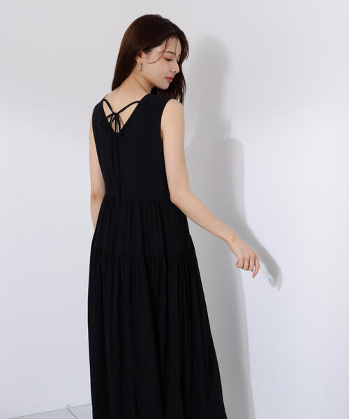 PROPORTION BODY DRESSING(プロポーションボディドレッシング)の「バックリボンティアードワンピース / 1215240610(ワンピース・レディース・ブラック/ホワイト系その他/ピンク・MEDIUM/P/S)」の21枚目の写真