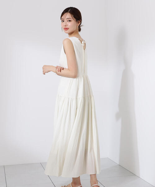 PROPORTION BODY DRESSING(プロポーションボディドレッシング)の「バックリボンティアードワンピース / 1215240610(ワンピース・レディース・ブラック/ホワイト系その他/ピンク・MEDIUM/P/S)」の5枚目の写真