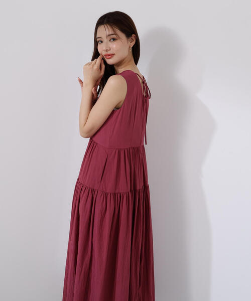 PROPORTION BODY DRESSING(プロポーションボディドレッシング)の「バックリボンティアードワンピース / 1215240610(ワンピース・レディース・ブラック/ホワイト系その他/ピンク・MEDIUM/P/S)」の14枚目の写真