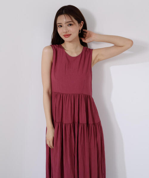 PROPORTION BODY DRESSING(プロポーションボディドレッシング)の「バックリボンティアードワンピース / 1215240610(ワンピース・レディース・ブラック/ホワイト系その他/ピンク・MEDIUM/P/S)」の15枚目の写真