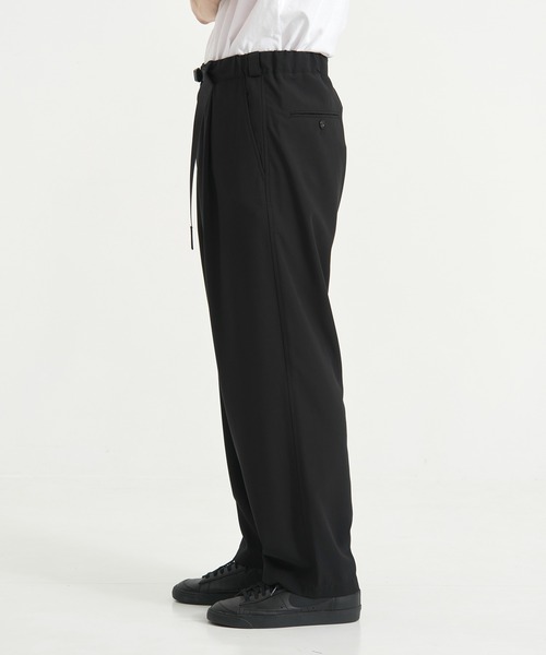 UJOH Wool Tropical Cord & Belt Pants 黒 1 UJOH Wool Tropical Cord & Belt Pants 黒 1