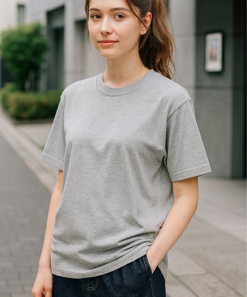 NEWTRAL PRODUCTS(ニュートラルプロダクツ)の「【NEWTRAL/ニュートラル】5.6oz半袖無地T(Tシャツ/カットソー・レディース・ライトアッシュグレー/スモークピンク/ブラック/サックスブルー/White/チャコールグレー/ダークグリーン/杢グレー/ネイビー/ロイヤルブルー/Beige/レッド・MEDIUM/SMALL/X-LARGE/LARGE)」の5枚目の写真