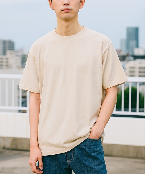 NEWTRAL PRODUCTS(ニュートラルプロダクツ)の「【NEWTRAL/ニュートラル】5.6oz半袖無地T(Tシャツ/カットソー・レディース・ライトアッシュグレー/スモークピンク/ブラック/サックスブルー/White/チャコールグレー/ダークグリーン/杢グレー/ネイビー/ロイヤルブルー/Beige/レッド・MEDIUM/SMALL/X-LARGE/LARGE)」の7枚目の写真