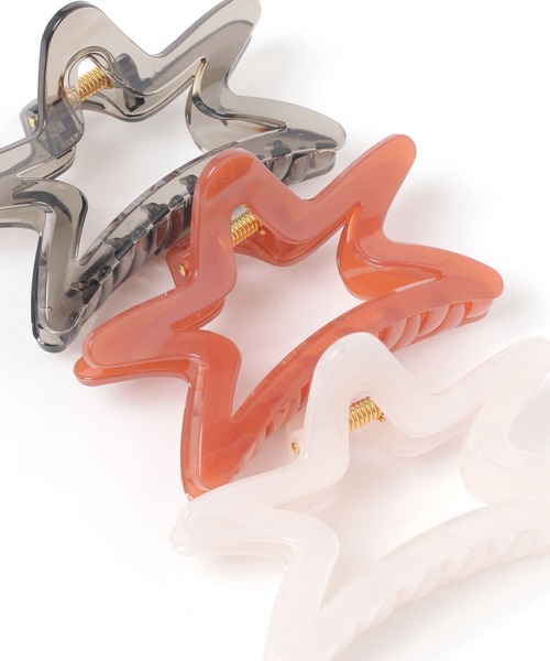 niko and...（ニコアンド）の「スターモチーフバンスクリップ（バレッタ/ヘアクリップ・レディース・ブラウン/アイボリー/グレー・0）」の9枚目の写真