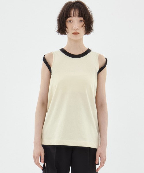 にょん CINOH/チノ】《STUDIOUS別注》RINGER TANK TOP/リンガータンク
