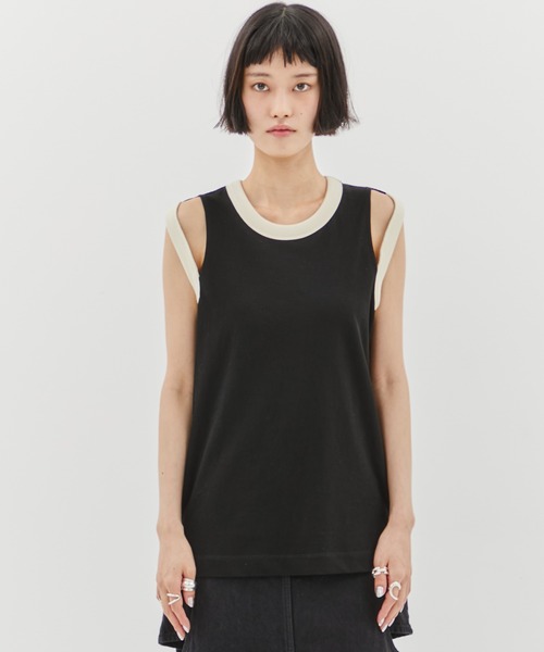 CINOH/チノ】《STUDIOUS別注》RINGER TANK TOP/リンガータンク