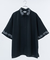 【14】フラワーエンブロイダリー オーバーサイズ半袖シャツ