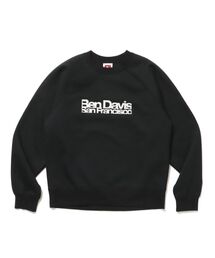 【BEN DAVIS(ベンデイビス)】CENTER LOGO RAGLAN CREW (70's FIT) / スウェット ラグラン クルーネック 刺繍 裏起毛
