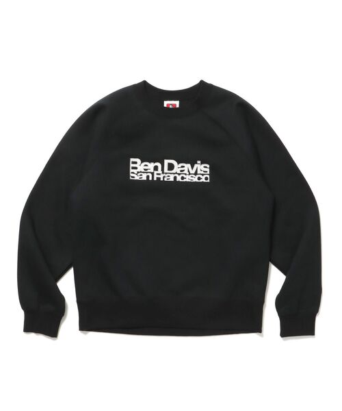 BEN DAVIS(ベンデイビス)の「【BEN DAVIS(ベンデイビス)】CENTER LOGO RAGLAN CREW (70's FIT) / スウェット ラグラン クルーネック 刺繍 裏起毛(スウェット・メンズ・バーガンディー/ブラック/アッシュグレー/ブルーグレー・X-LARGE/LARGE/MEDIUM)」の1枚目の写真