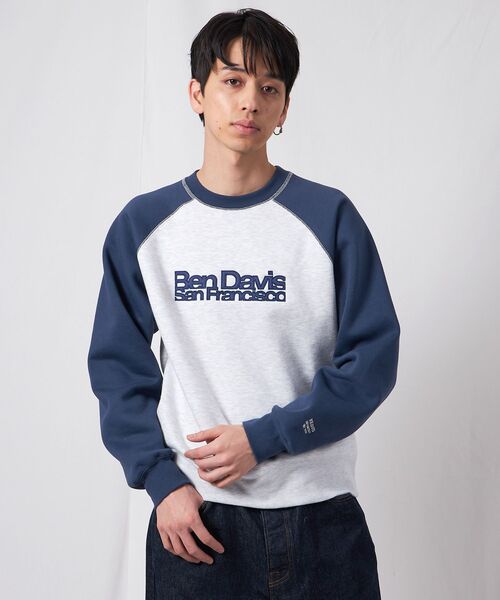 BEN DAVIS(ベンデイビス)の「【BEN DAVIS(ベンデイビス)】CENTER LOGO RAGLAN CREW (70's FIT) / スウェット ラグラン クルーネック 刺繍 裏起毛(スウェット・メンズ・バーガンディー/ブラック/アッシュグレー/ブルーグレー・X-LARGE/LARGE/MEDIUM)」の13枚目の写真
