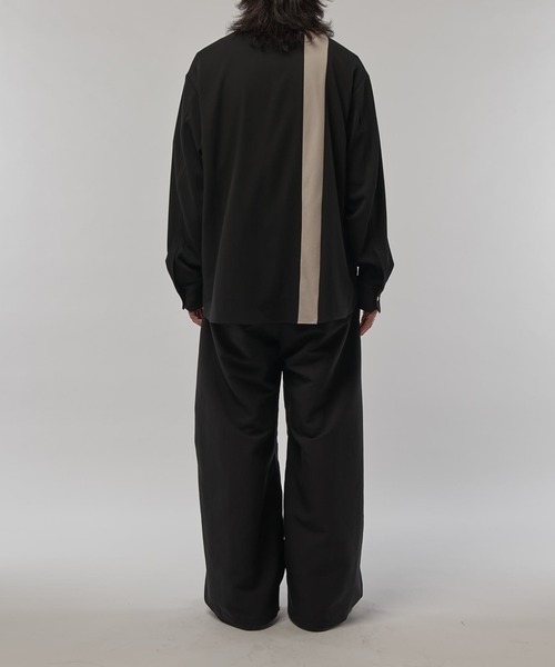 CULLNI（クルニ）の「【CULLNI/クルニ】 レイヤードカラー比翼シャツ（シャツ/ブラウス・メンズ・ブラック/ブラウン/ダークグレー・1/2）」の15枚目の写真