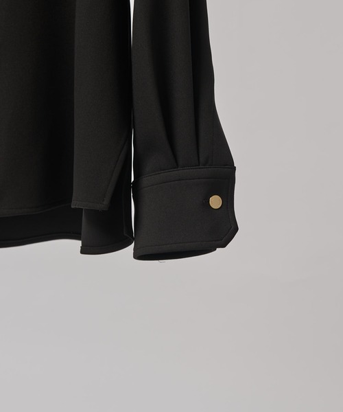 CULLNI（クルニ）の「【CULLNI/クルニ】 レイヤードカラー比翼シャツ（シャツ/ブラウス・メンズ・ブラック/ブラウン/ダークグレー・1/2）」の6枚目の写真