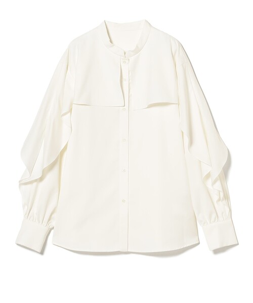 Ray BEAMS（レイビームス）の「RBS / バンドカラーケープ ブラウス（シャツ/ブラウス・レディース・ホワイト/ライトグレー・ONE SIZE）」の9枚目の写真
