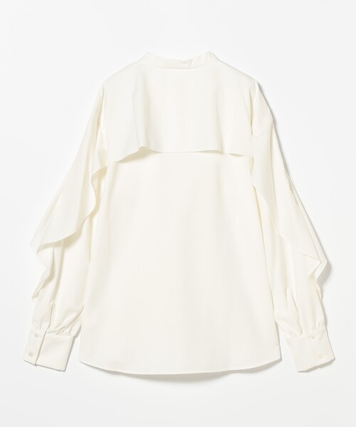Ray BEAMS（レイビームス）の「RBS / バンドカラーケープ ブラウス（シャツ/ブラウス・レディース・ホワイト/ライトグレー・ONE SIZE）」の10枚目の写真