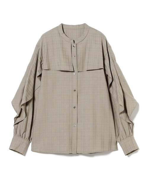 Ray BEAMS（レイビームス）の「RBS / バンドカラーケープ ブラウス（シャツ/ブラウス・レディース・ホワイト/ライトグレー・ONE SIZE）」の12枚目の写真