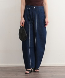 ZOZOMARKET | ZOZOMARKET by Aimeri-フロントフリンジワイドデニム(デニムパンツ)