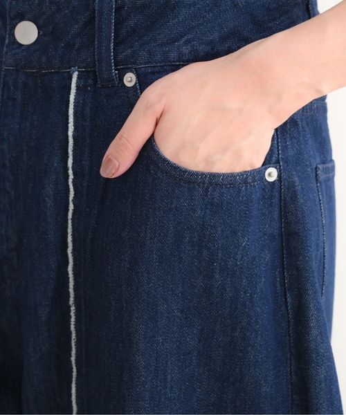 ZOZOMARKET（ゾゾマーケット）の「ZOZOMARKET by Aimeri-フロントフリンジワイドデニム（デニムパンツ・レディース・インディゴブルー・マルチサイズ）」の9枚目の写真