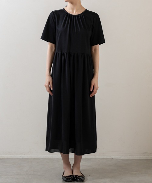 Sono(ソーノ)の「【新作5/8発売】ご自宅でお洗濯可能/UVカット/ストレッチ/接触冷感【SONO/ソーノ】エッセンシャルコットンTeeワンピース(ワンピース・レディース・ネイビー/ブラック・F)」の11枚目の写真