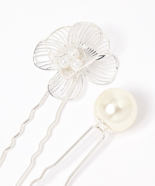 LAKOLE（ラコレ）の「フラワー/パールUピン5点セット / 572564（ヘアピン・レディース・その他1/その他2・FREE）」の4枚目の写真