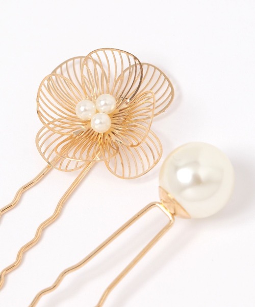 LAKOLE（ラコレ）の「フラワー/パールUピン5点セット / 572564（ヘアピン・レディース・その他1/その他2・FREE）」の6枚目の写真