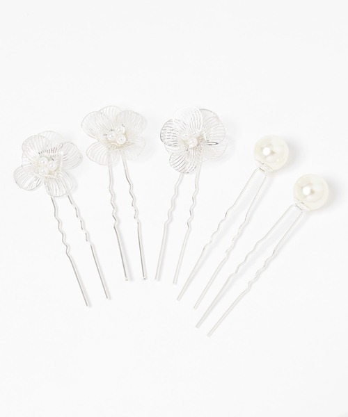 LAKOLE（ラコレ）の「フラワー/パールUピン5点セット / 572564（ヘアピン・レディース・その他1/その他2・FREE）」の9枚目の写真
