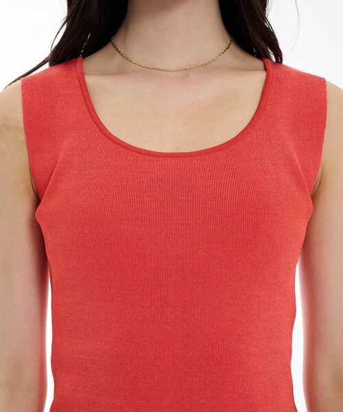 PUBLIC TOKYO(パブリックトウキョウ)の「ハイゲージニットタンク(タンクトップ・レディース・オレンジ/ブラウン/ブルー・FREE)」の18枚目の写真