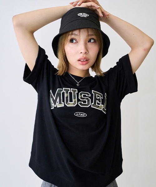 セール】【LTXC】【吸水速乾/さらさら】柄アップリロゴTシャツ（T