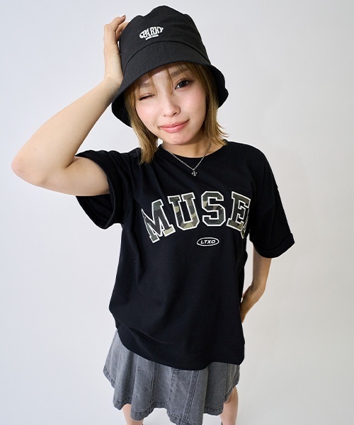 セール】【LTXC】【吸水速乾/さらさら】柄アップリロゴTシャツ（T