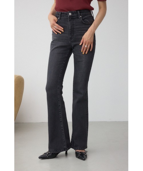 WEB限定】AZUL DENIM フレアデニムロング丈（デニムパンツ）｜AZUL BY