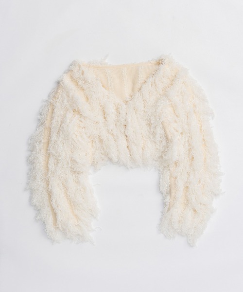 PRANK PROJECT(プランクプロジェクト)の「フラッフィーニットカーディガン / Fluffy Knit Cardigan(カーディガン/ボレロ・レディース・ホワイト/レッド/ブラック・FREE)」の19枚目の写真