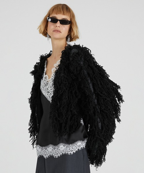 PRANK PROJECT(プランクプロジェクト)の「フラッフィーニットカーディガン / Fluffy Knit Cardigan(カーディガン/ボレロ・レディース・ホワイト/レッド/ブラック・FREE)」の22枚目の写真