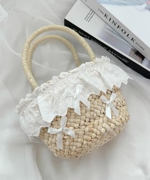 apres jour | 【apres jour×ARIAZ】フリルリボンバスケット(かごバッグ)