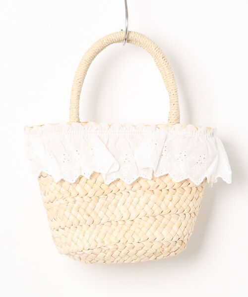 apres jour(アプレジュール)の「【apres jour×ARIAZ】フリルリボンバスケット(かごバッグ・レディース・アイボリー・FREE)」の4枚目の写真