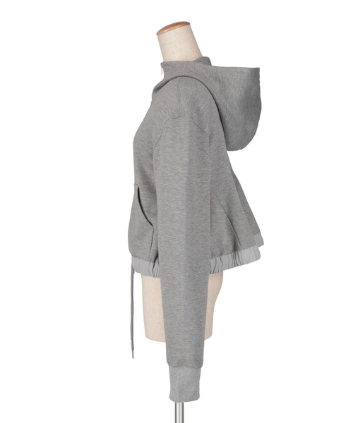 KONVINI(コンビニ)の「【Chillity】フリルジップパーカー/Frilled Zip-Up Hoodie(パーカー・レディース・ブラック/グレー・FREE)」の5枚目の写真