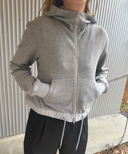 KONVINI(コンビニ)の「【Chillity】フリルジップパーカー/Frilled Zip-Up Hoodie(パーカー・レディース・ブラック/グレー・FREE)」の8枚目の写真