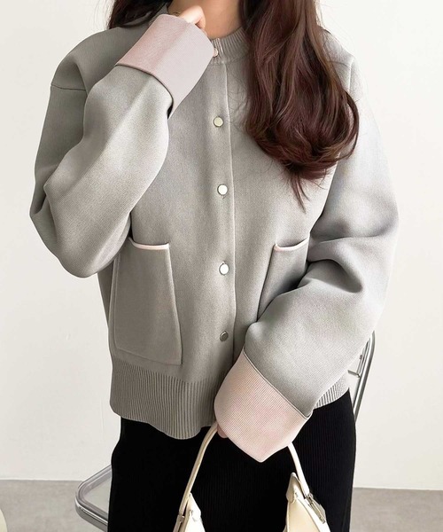 【未使用】giab's ジャブス ゴールド ウール ニット カーディガン 48 未使用】giab's ジャブス ゴールド ウール ニット カーディガン 48