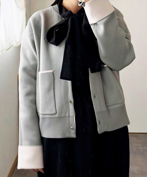 GeeRA（ジーラ）の「春の羽織りに！ゴールドボタン配色カラーニットカーディガン（カーディガン/ボレロ・レディース・チャコール/ベージュ/グレー系その他・SMALL/MEDIUM/LARGE/X-LARGE）」の19枚目の写真