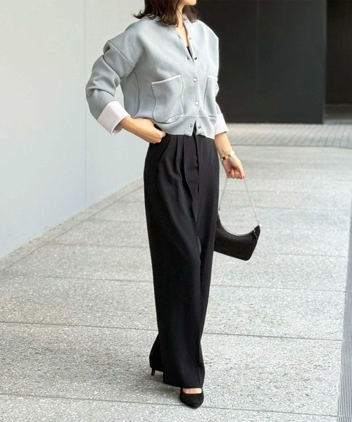 GeeRA（ジーラ）の「春の羽織りに！ゴールドボタン配色カラーニットカーディガン（カーディガン/ボレロ・レディース・チャコール/ベージュ/グレー系その他・SMALL/MEDIUM/LARGE/X-LARGE）」の18枚目の写真