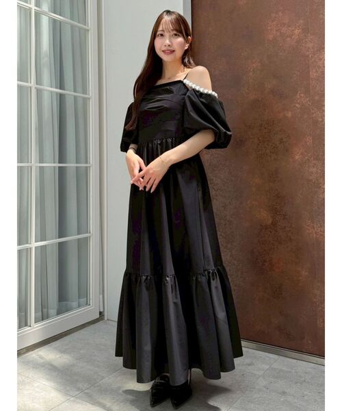 dazzlin(ダズリン)の「【吉田朱里】パール2wayボリュームワンピース(ワンピース・レディース・アイボリー/ブラック/ベージュ・SMALL/MEDIUM)」の21枚目の写真