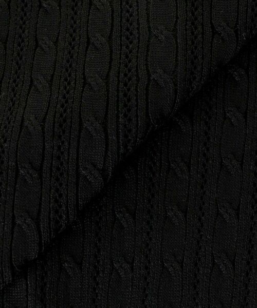 MAJESTIC LEGON(マジェスティックレゴン)の「バイカラーケーブルニットカーデ(カーディガン/ボレロ・レディース・ブラック/ライトグレー/ネイビー/アイボリー・MEDIUM)」の16枚目の写真