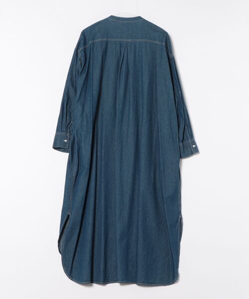 Q（キュー）の「ピンタックデニムワンピース（シャツワンピース・レディース・ネイビー/ブラック・MEDIUM）」の6枚目の写真