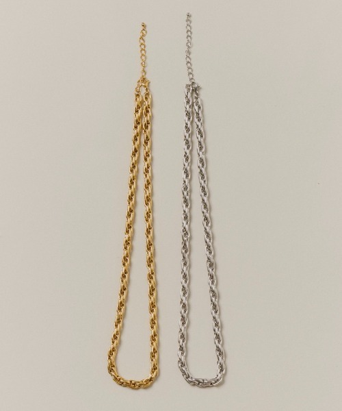 Su1.（スイ）の「【Su1.】【金属アレルギー対応】【ステンレス】ツイストチェーンネックレス（ネックレス・レディース・シルバー/ゴールド・FREE）」の12枚目の写真