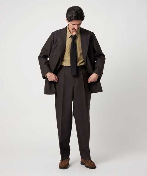 Steven Alan＞ ウール オックスフォード アウト ワンプリーツ