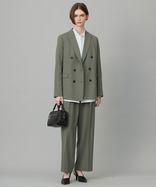 ウール2WAYストレッチ ダブルブレストジャケット（テーラード