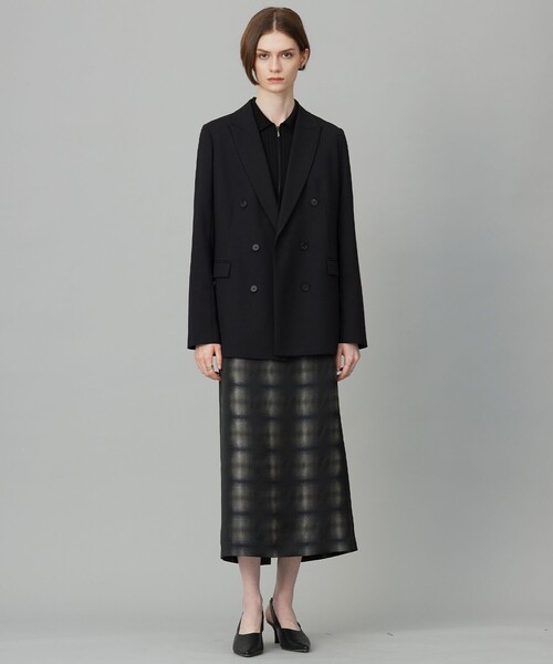 ウール2WAYストレッチ ダブルブレストジャケット（テーラード